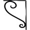 Ekena Millwork Edwards Wrought Iron Bracket, (Single center brace), Powder Coated Black 1 1/2"W x 7 1/2"D x 10"H BKTM01X07X10SED - alternate 2